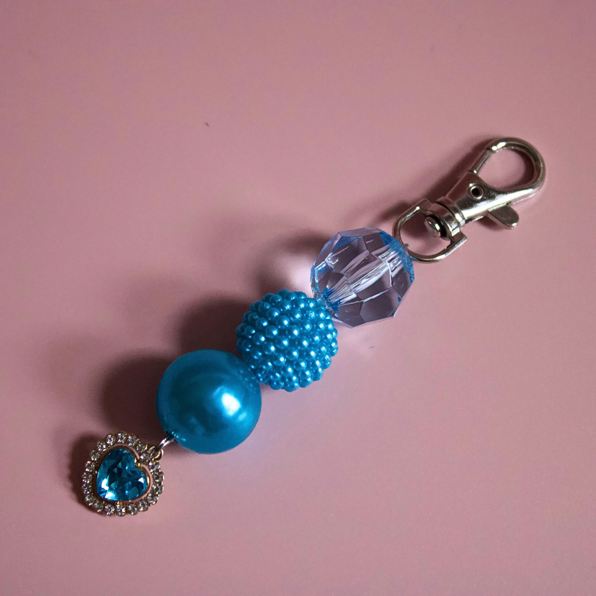 Diamonds and Pearls Heart Beaded Charms