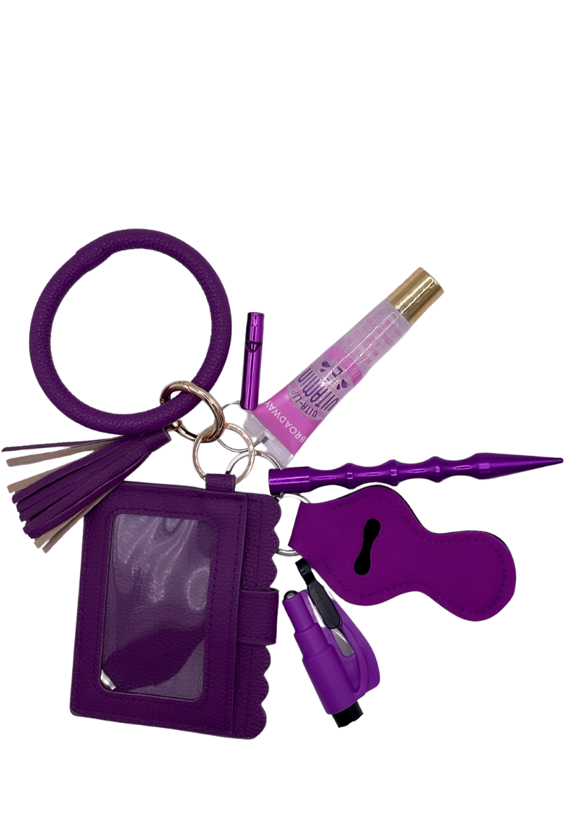Plum Kisses Wallet Keychain