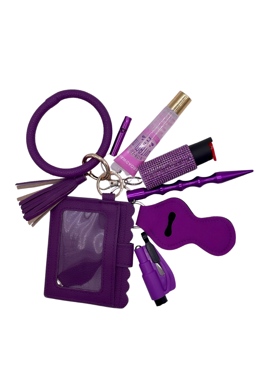 Plum Kisses Wallet Keychain