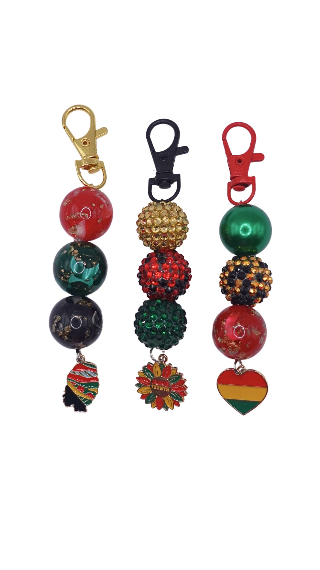 Juneteenth Beaded Charm