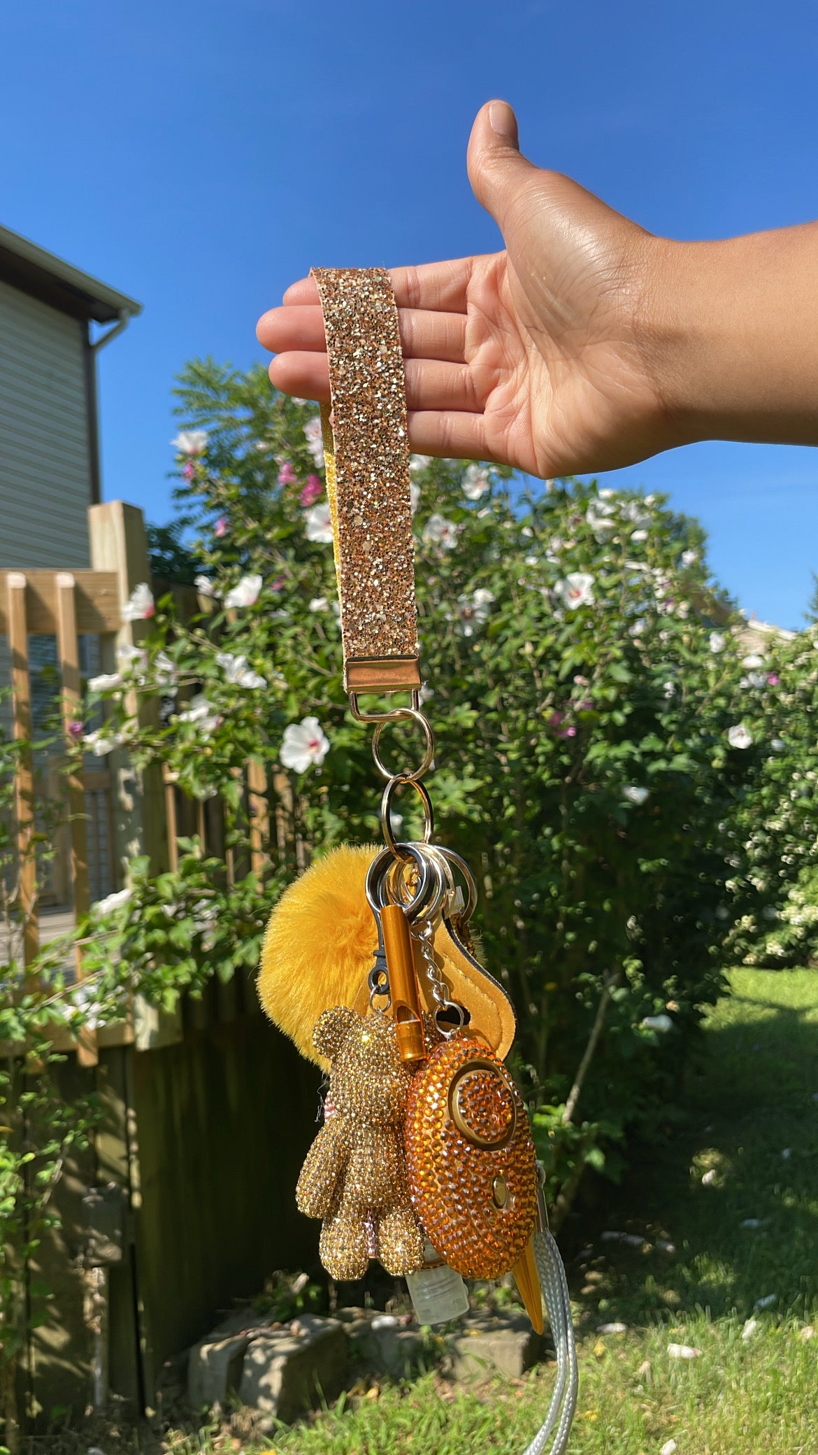 Champagne Kisses Keychain