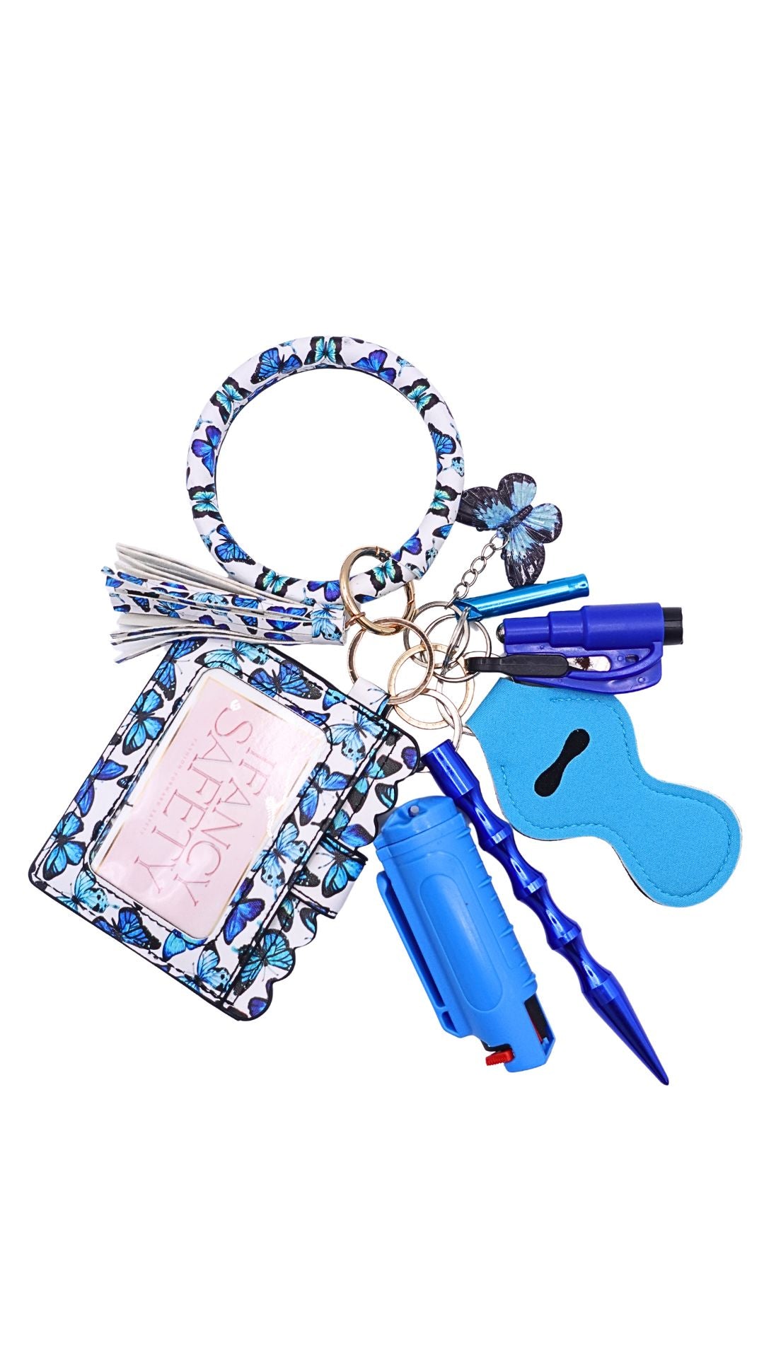 Fluttering Blues Wallet Keychain