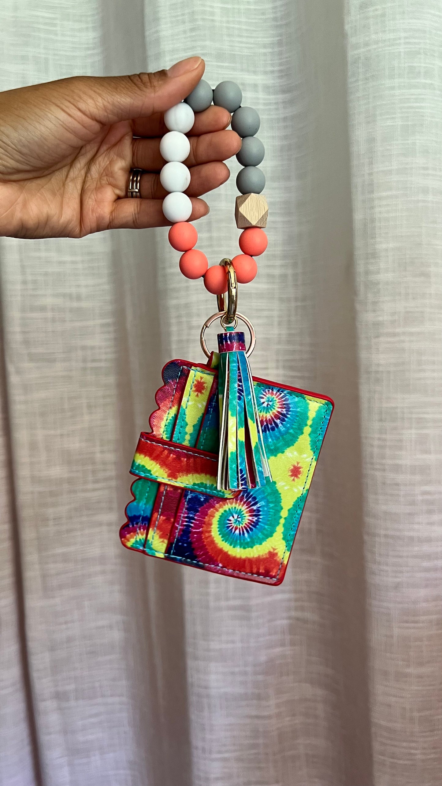 Tie Dye Beaded Wallet