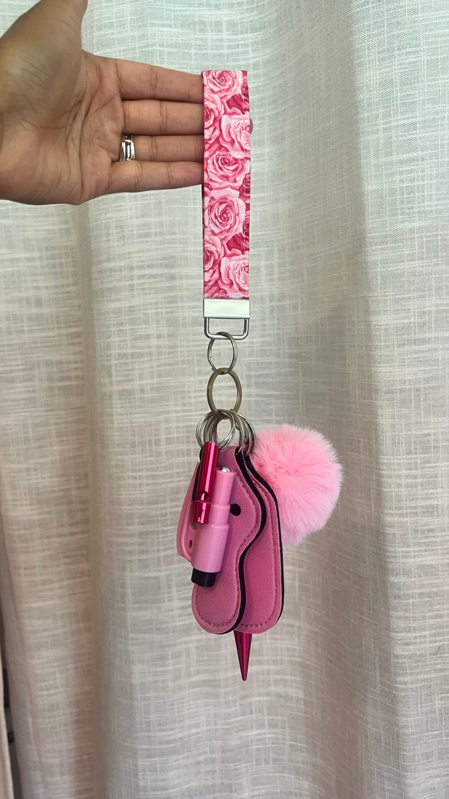 Rose Garden Cloth Keychain