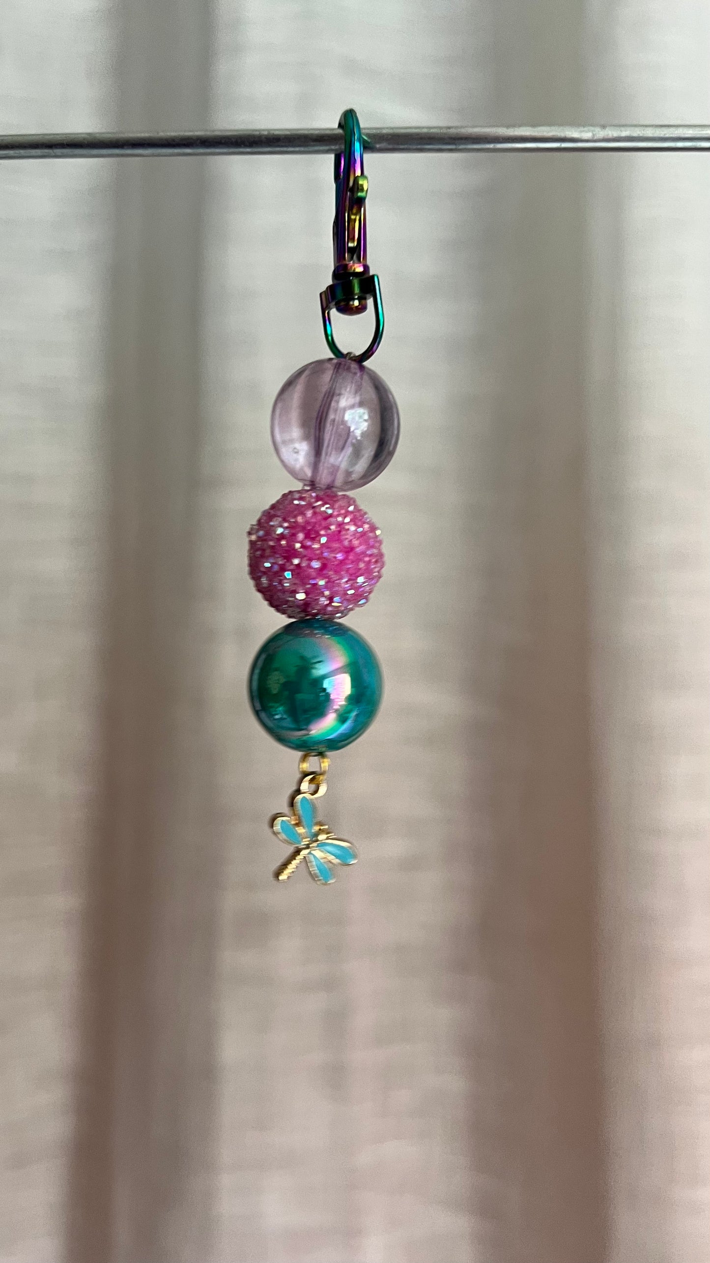 Dragonfly Fields Beaded Charm
