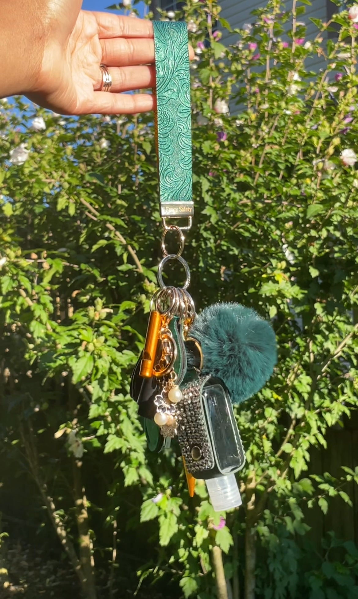 Emerald Bloom Keychain