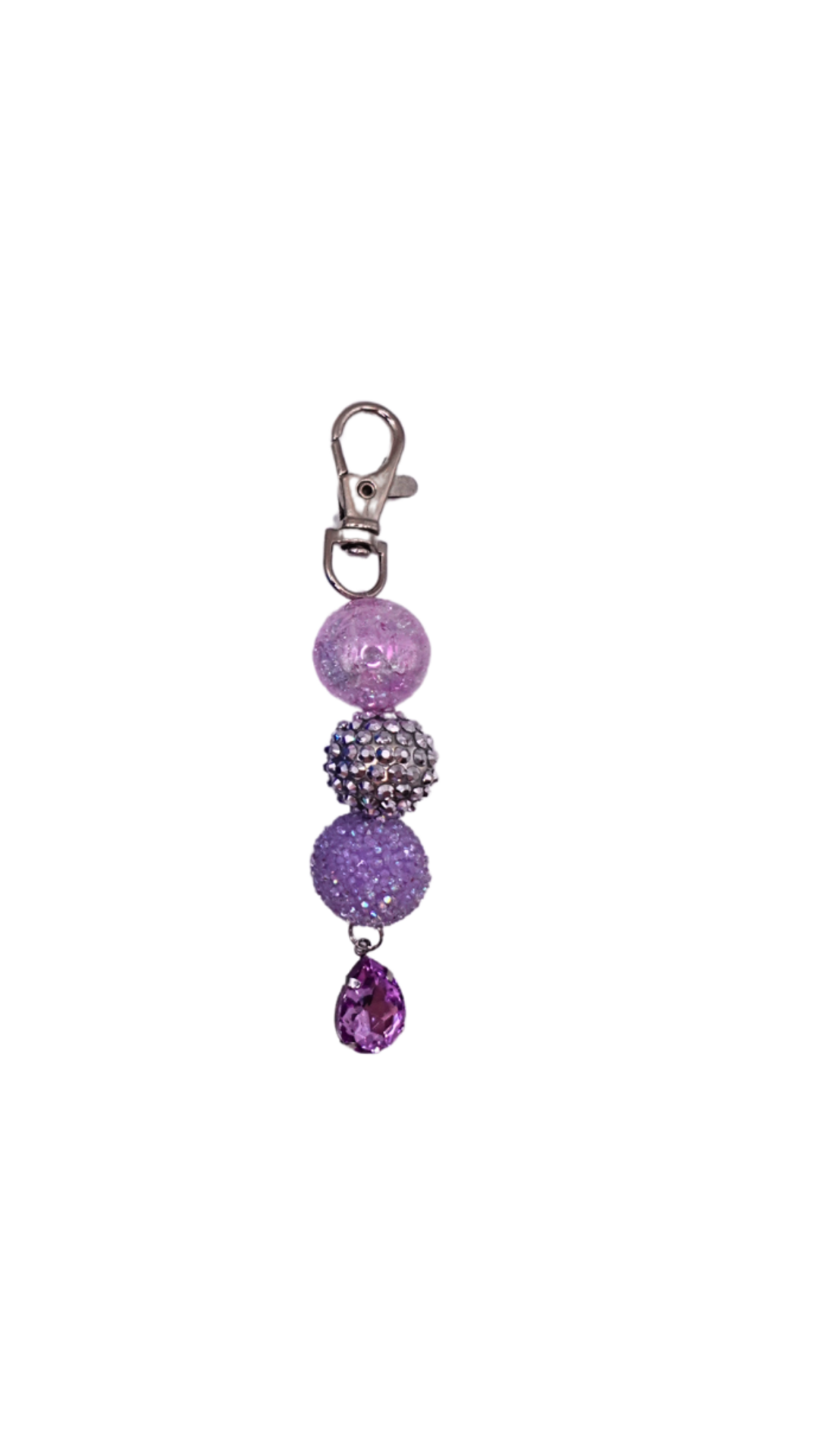 Lavender Shimmer Beaded Charms