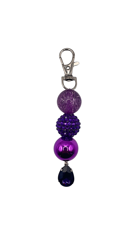 Purple Rain Beaded Charm