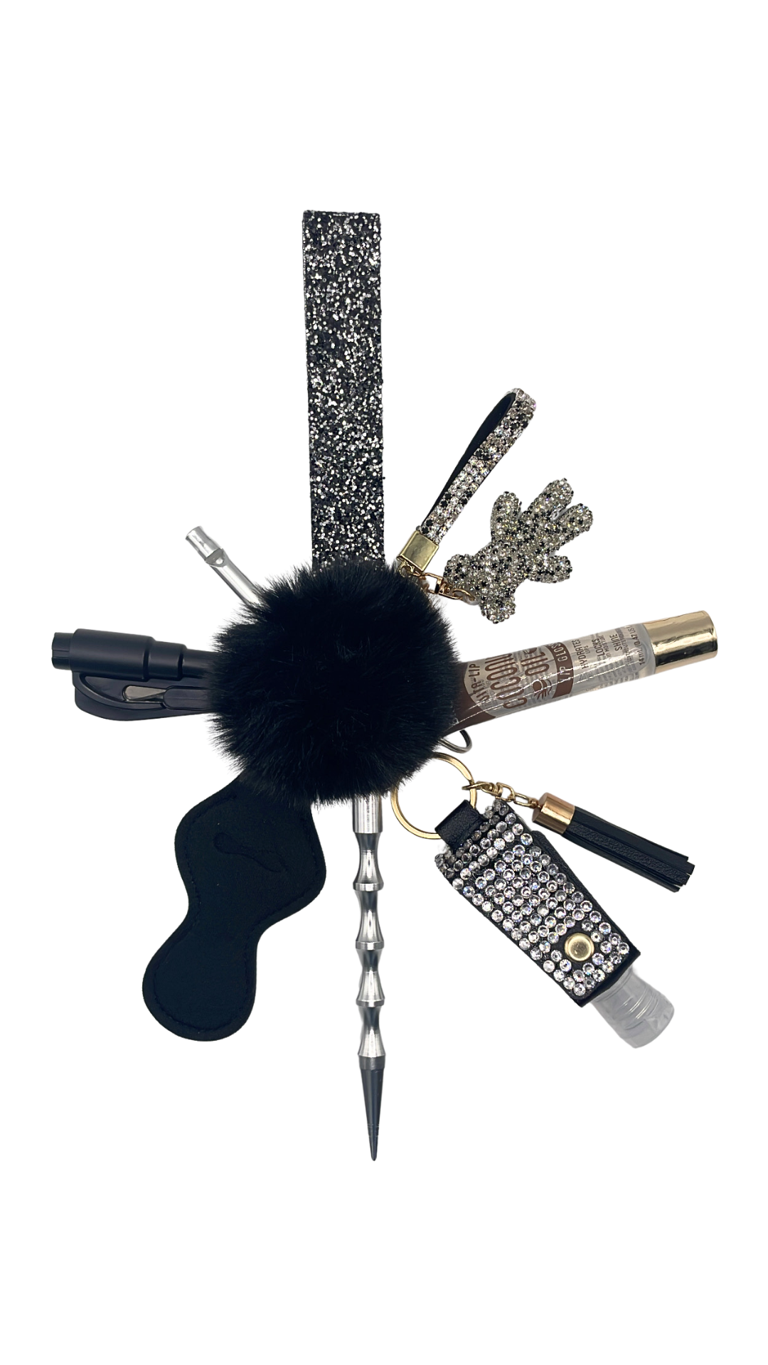 Shimmering Ebony Keychain