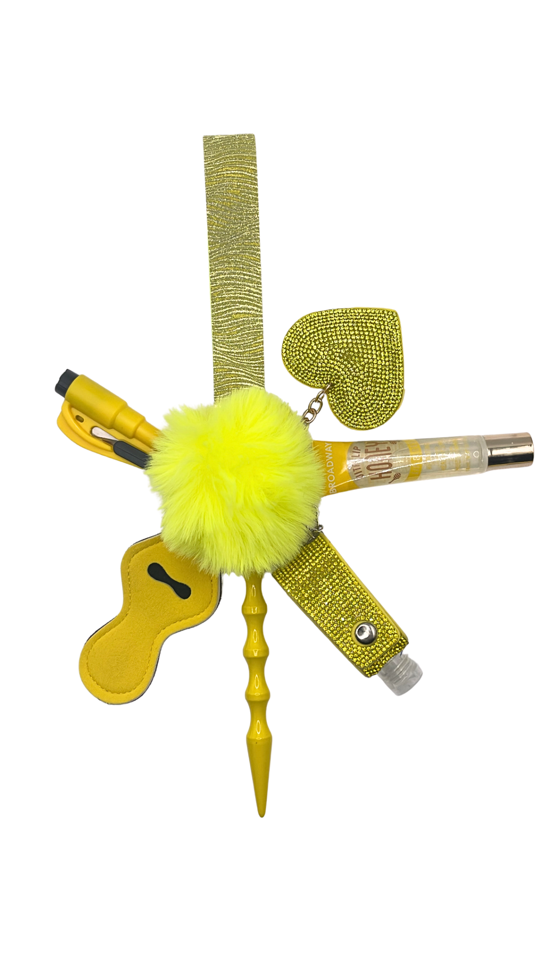 Yellow Shimmer Keychain