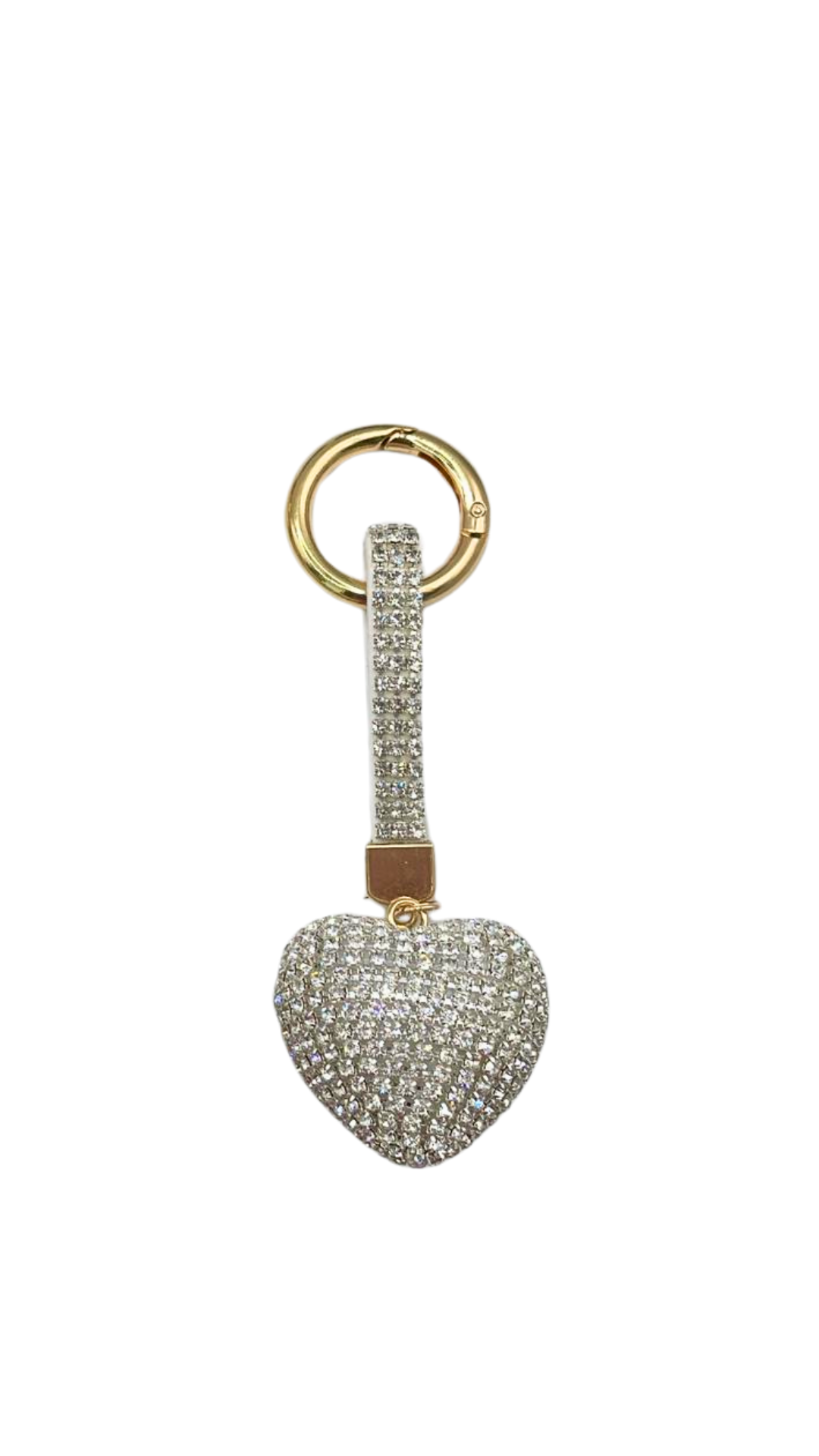 3D Bling Heart Charm