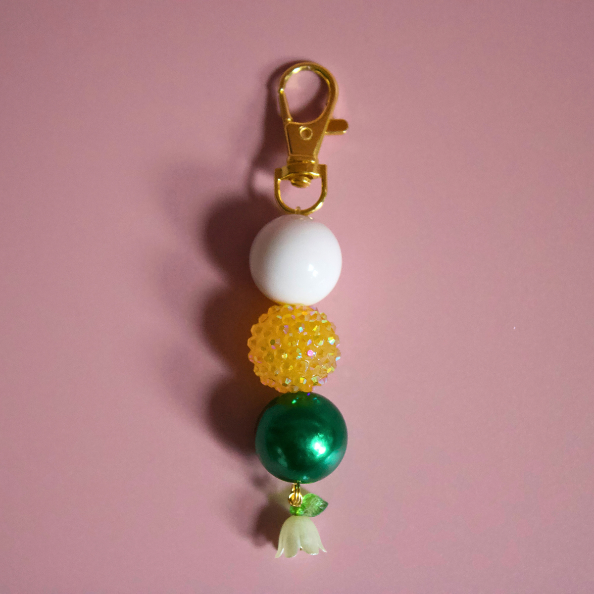 Yellow Meadow Beaded Charm