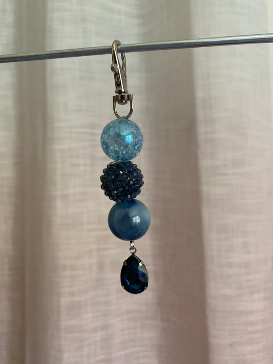 Twilight Blue Beaded Charm