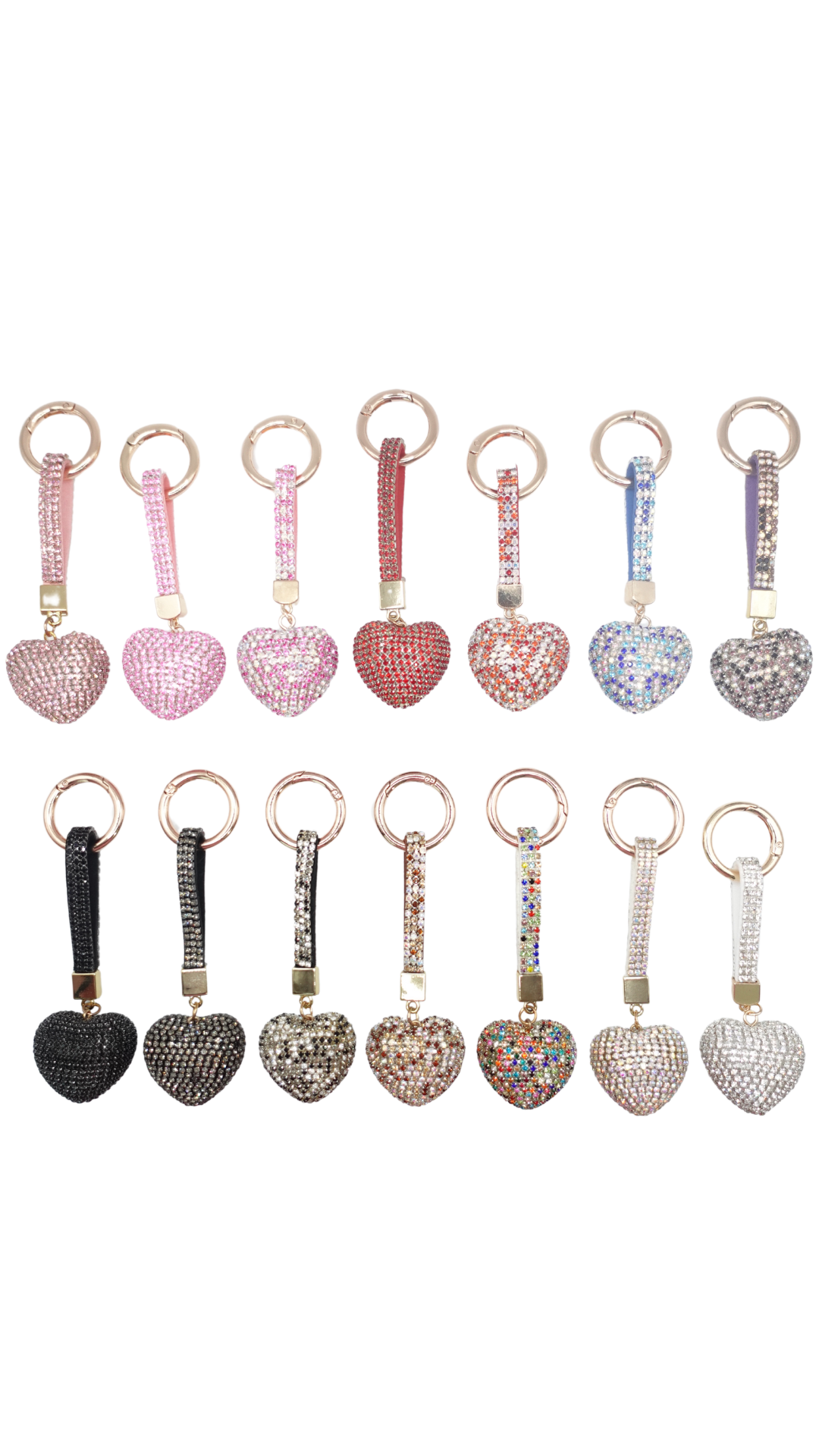 3D Bling Heart Charm