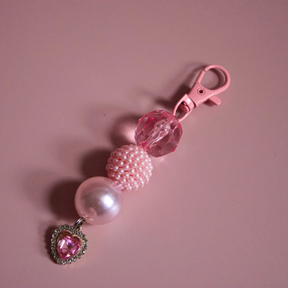 Diamonds and Pearls Heart Beaded Charms