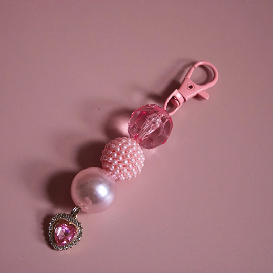 Diamonds and Pearls Heart Beaded Charms