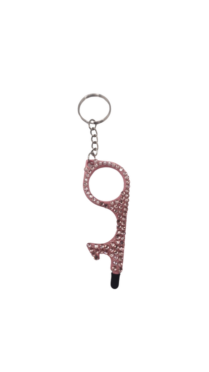 Hand Blinged No Touch Keychain
