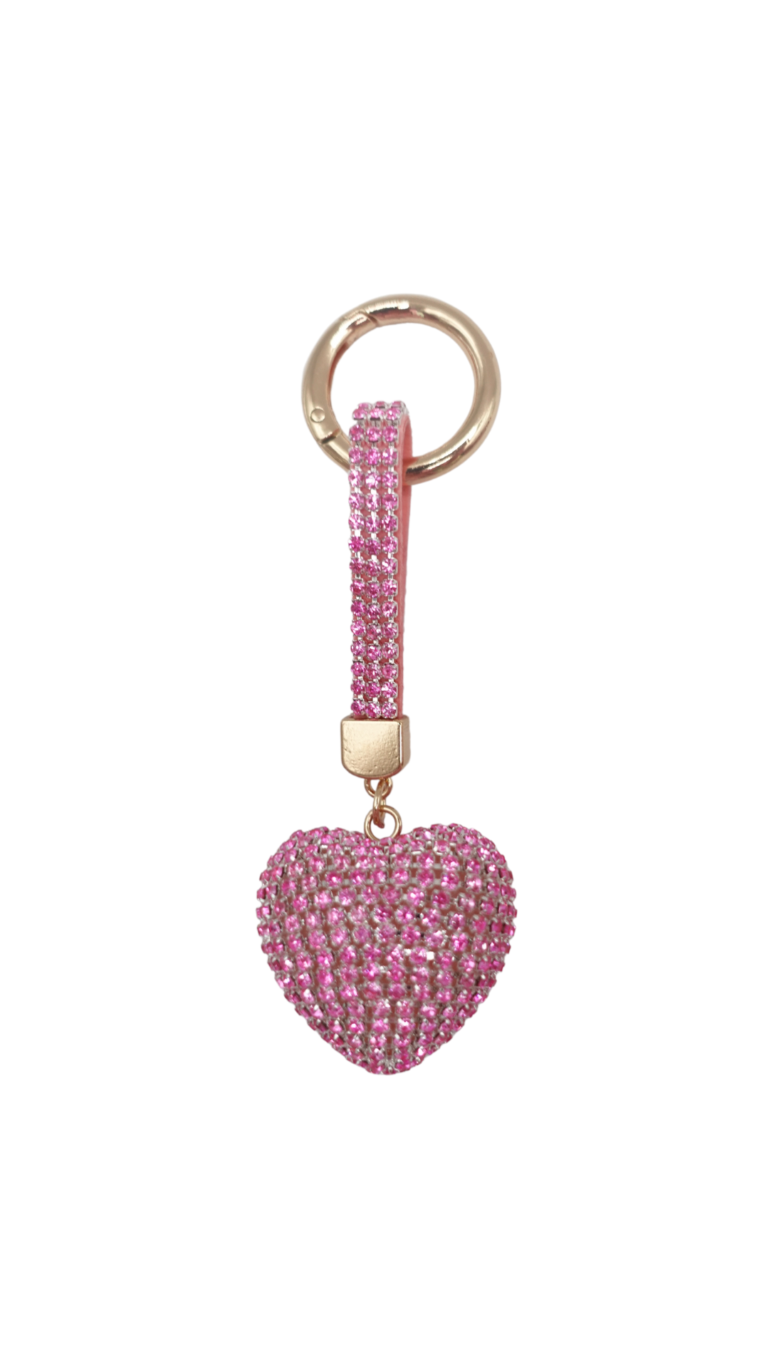 3D Bling Heart Charm