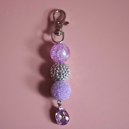 Lavender Shimmer Beaded Charms