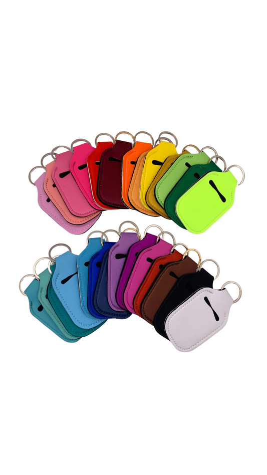 Solid hand sanitizer with holder