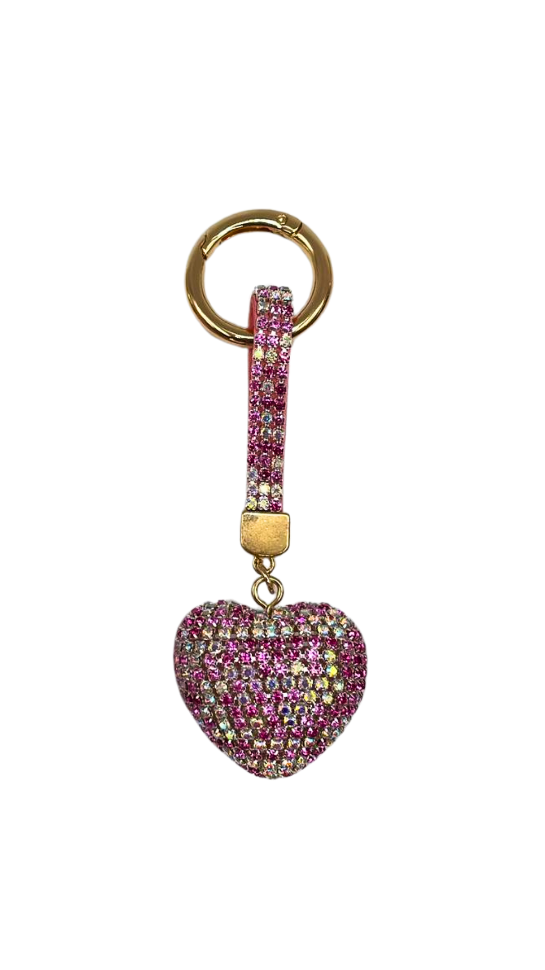 3D Bling Heart Charm