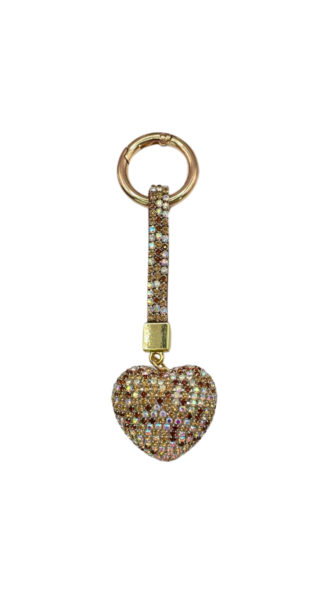 3D Bling Heart Charm