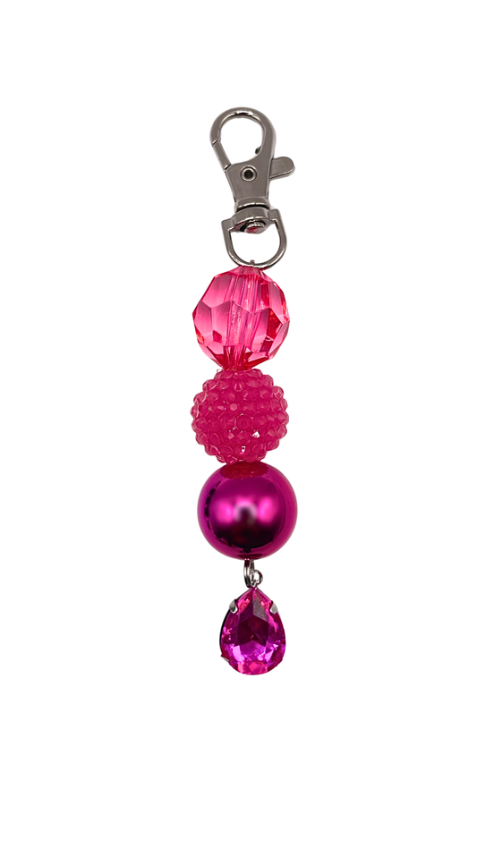 90s Pink Beaded Charm