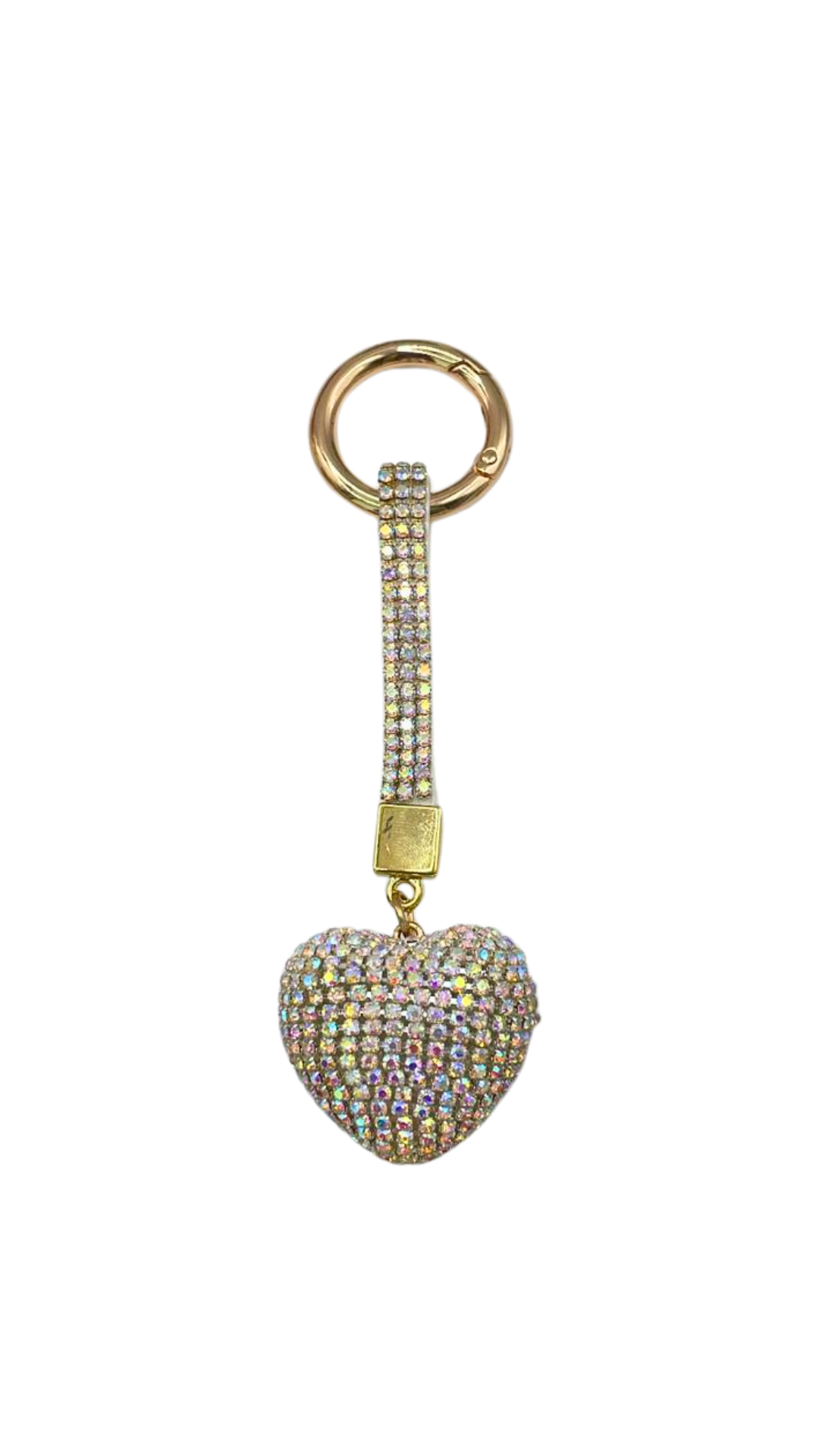 3D Bling Heart Charm