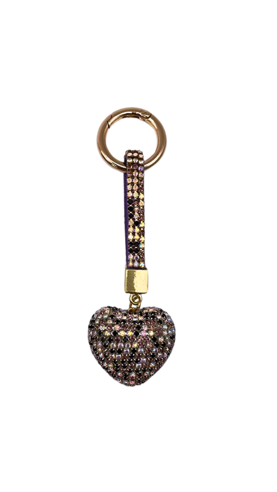 3D Bling Heart Charm