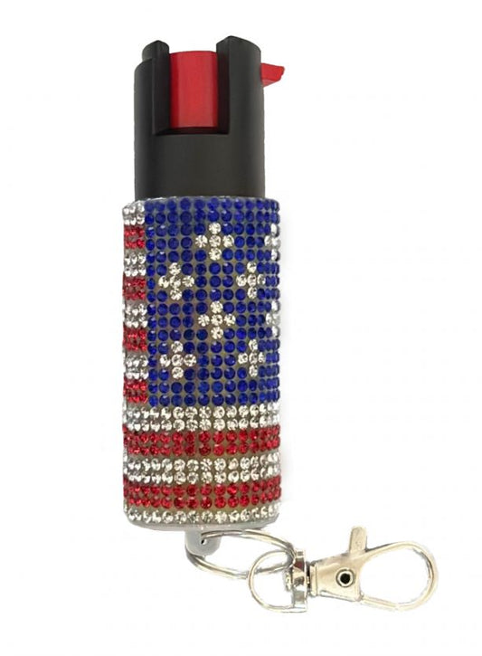 American Flag Bling Pepper Spray