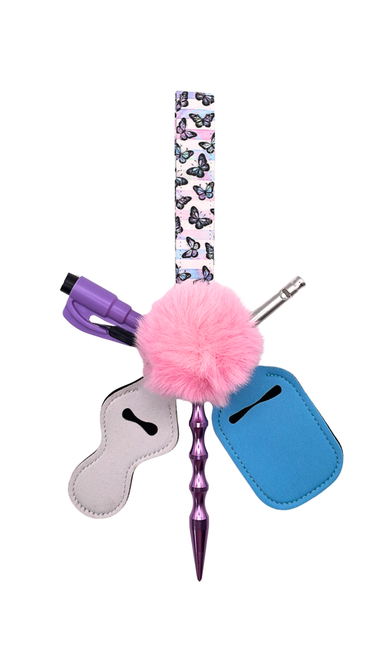 Blissful Butterflies Cloth Keychain