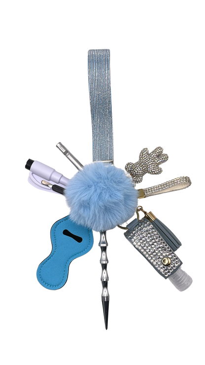 Blue Shimmer Keychain