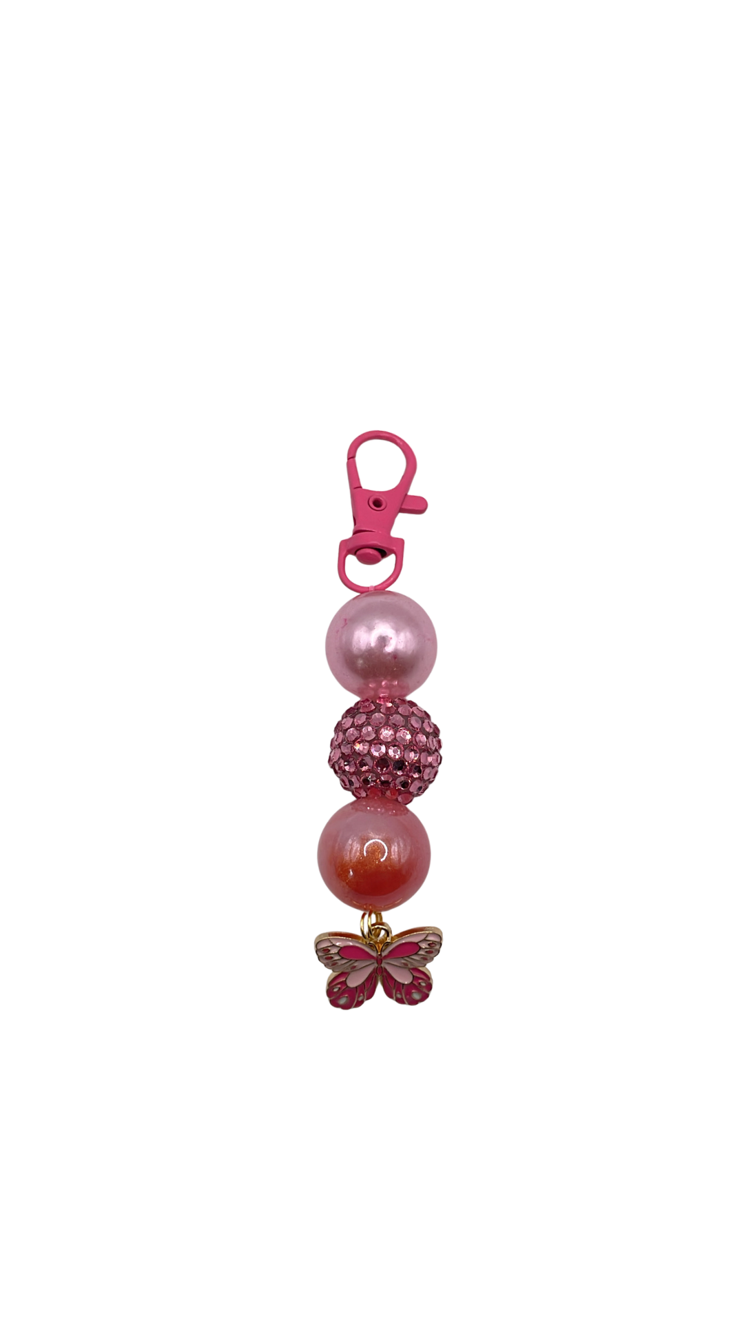 Blushing Butterfly Beaded Charm