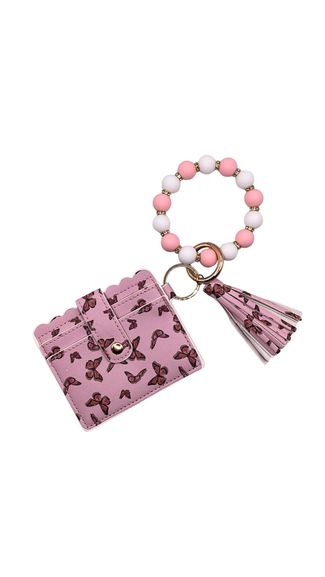 Blushing Butterfly Beaded Wallet