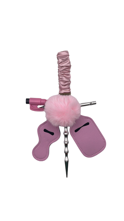 Blushing Winter Scrunchie Keychain