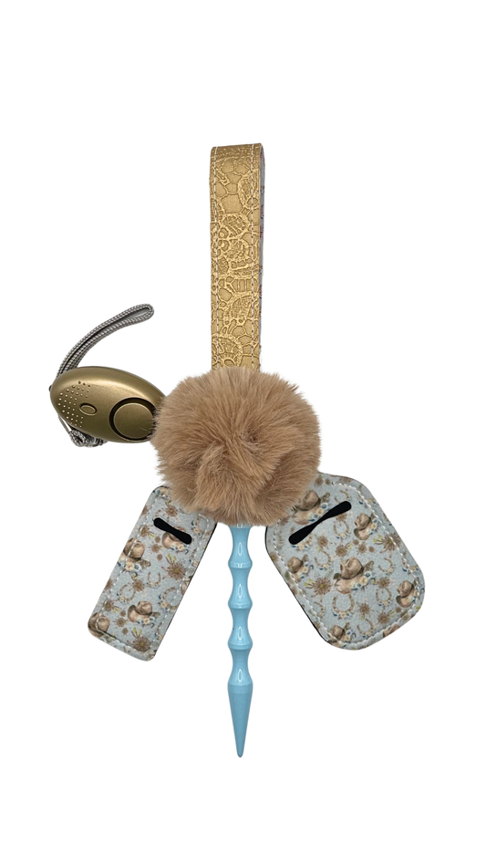 Boots and Blooms Keychain