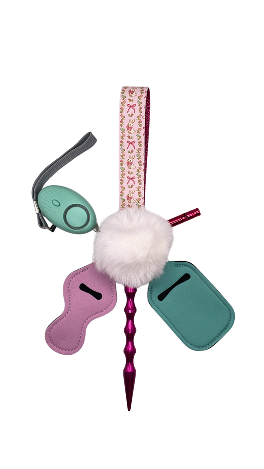 Bunny with a Bow Keychain