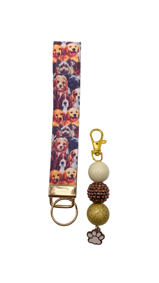 Crowd of Puppies Keychain