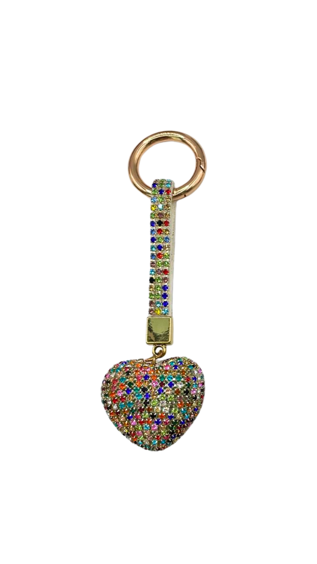 3D Bling Heart Charm