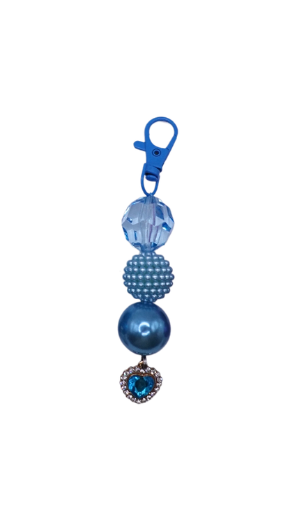 Diamonds and Pearls Heart Beaded Charms