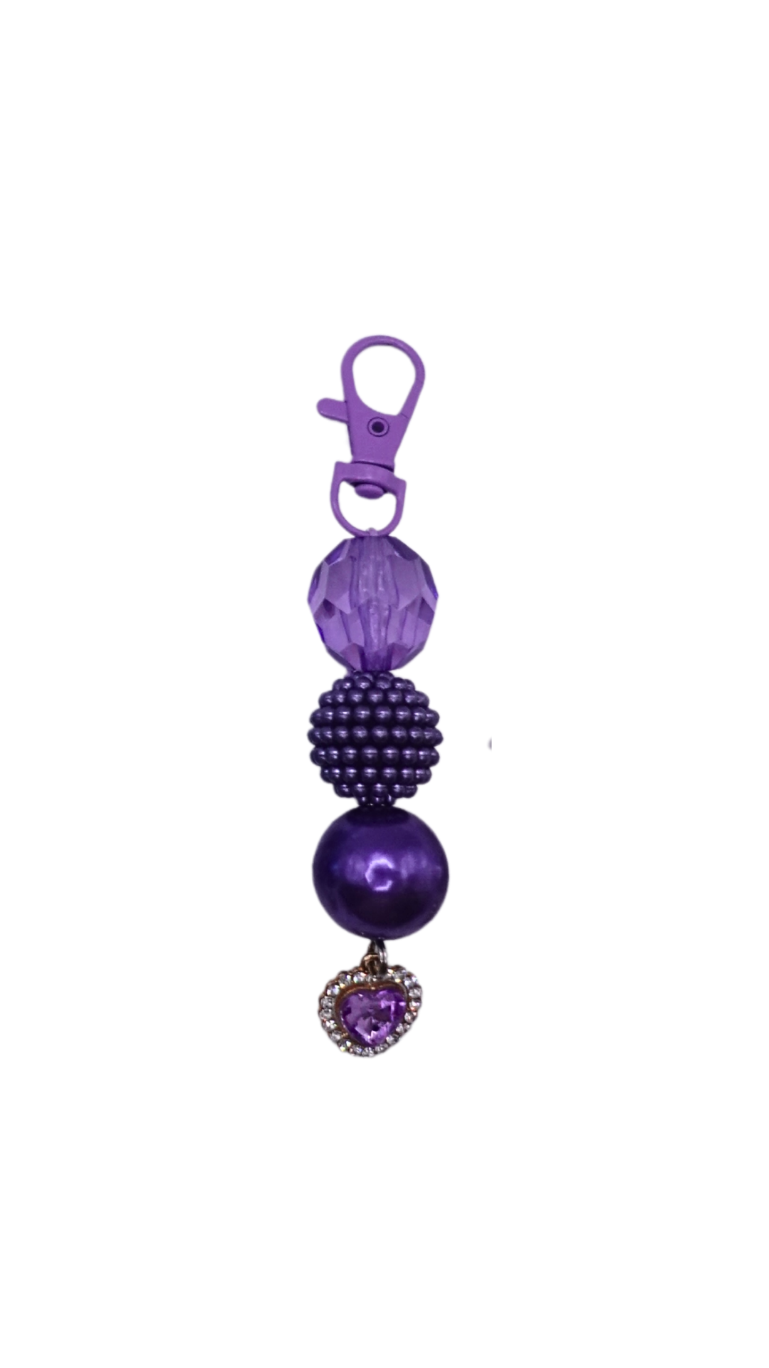 Diamonds and Pearls Heart Beaded Charms