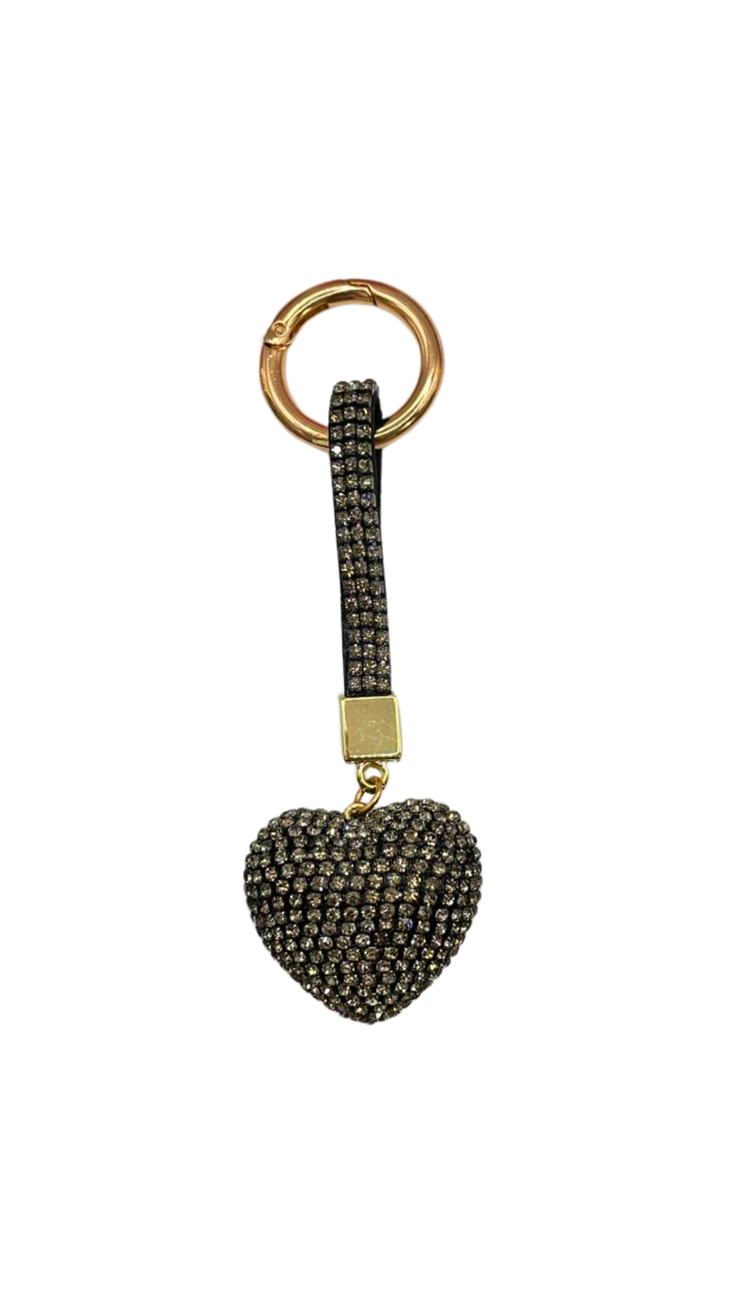 3D Bling Heart Charm