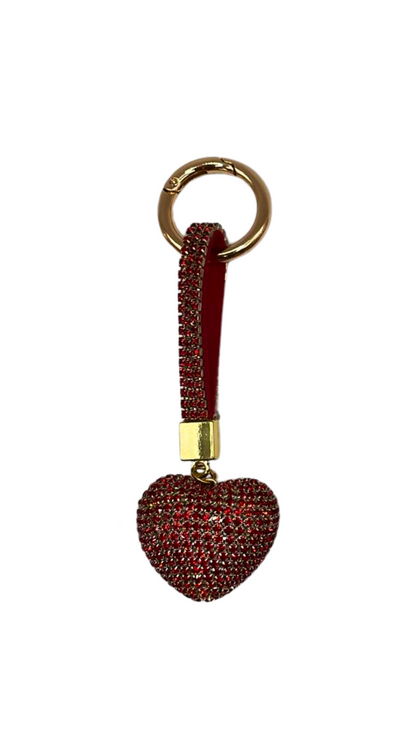3D Bling Heart Charm