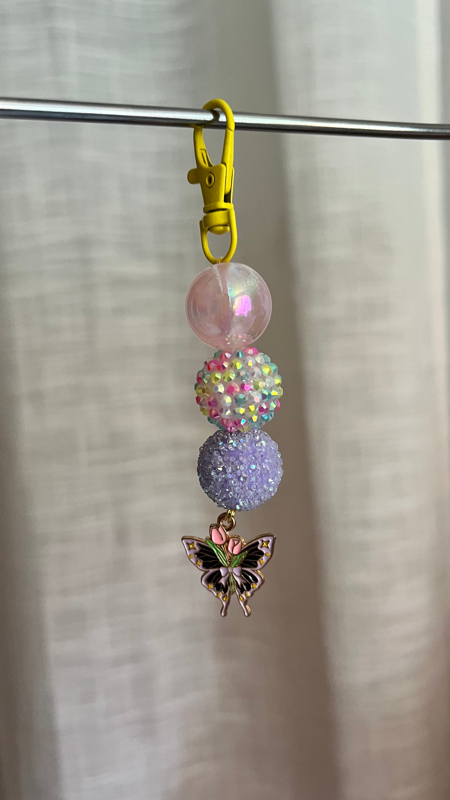 Rainbow Bloom Beaded Charm