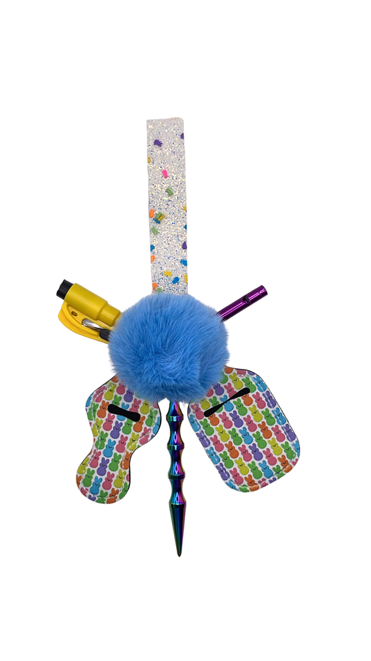 Rainbow Peep Keychain