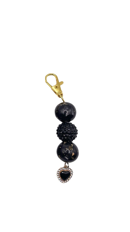 Golden Heart Beaded Charm