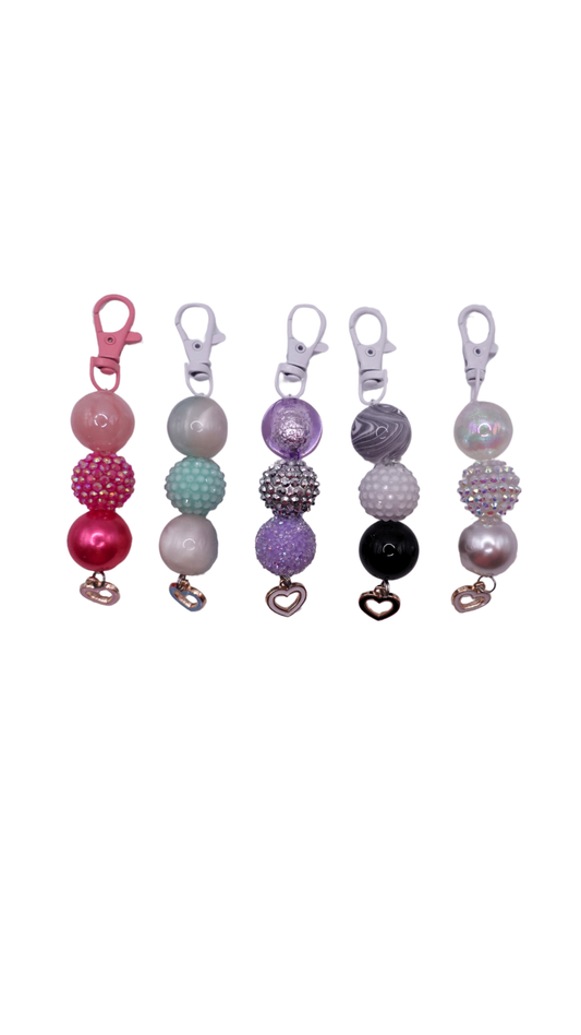Hollow Heart  Beaded Charms