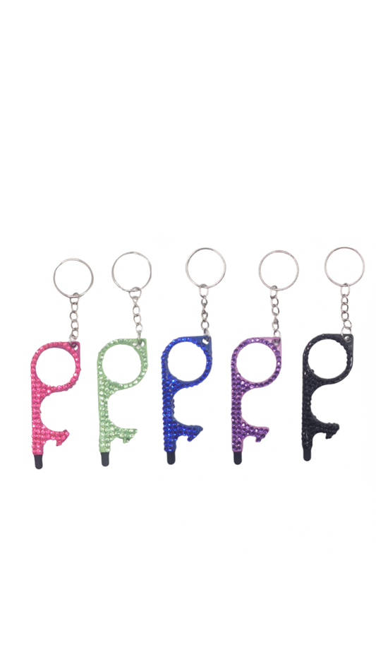 Hand Blinged No Touch Keychain