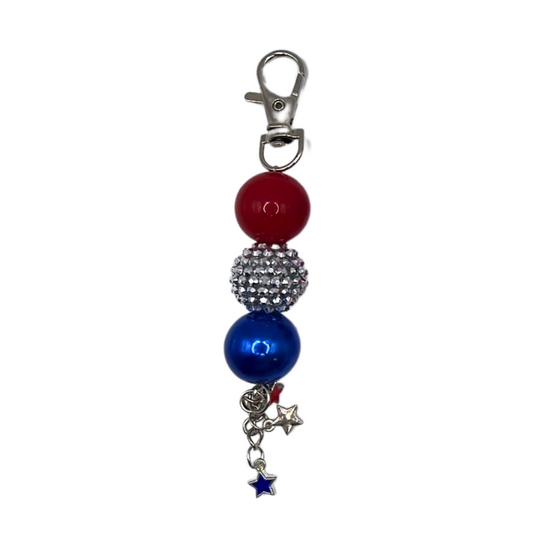 4th of July Beaded Charm