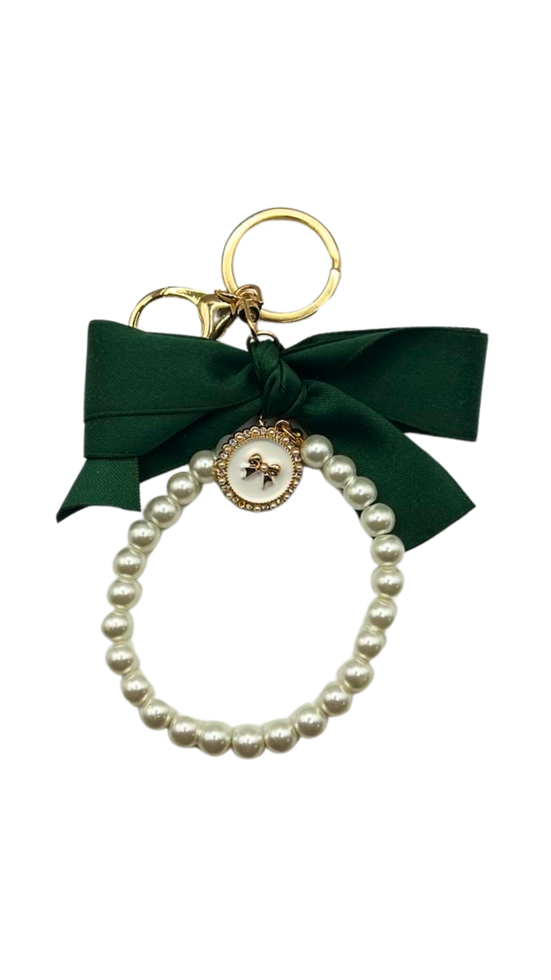 Pearl and bow charm